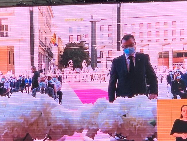 El presidente de la FAMCP en el acto de hoomenaje