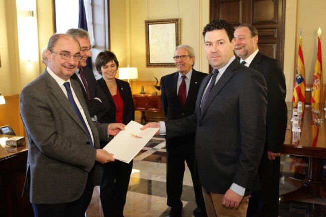 Reunión de la FAMCP con el presidente de Aragón