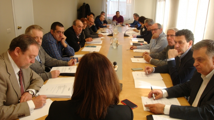 La Comisión Ejecutiva, en la reunión del 6 de abril.